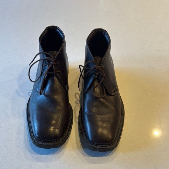 Gordon Rush Austin Men's Brown Leather boots size 44 rubber soles comfort nonsli
